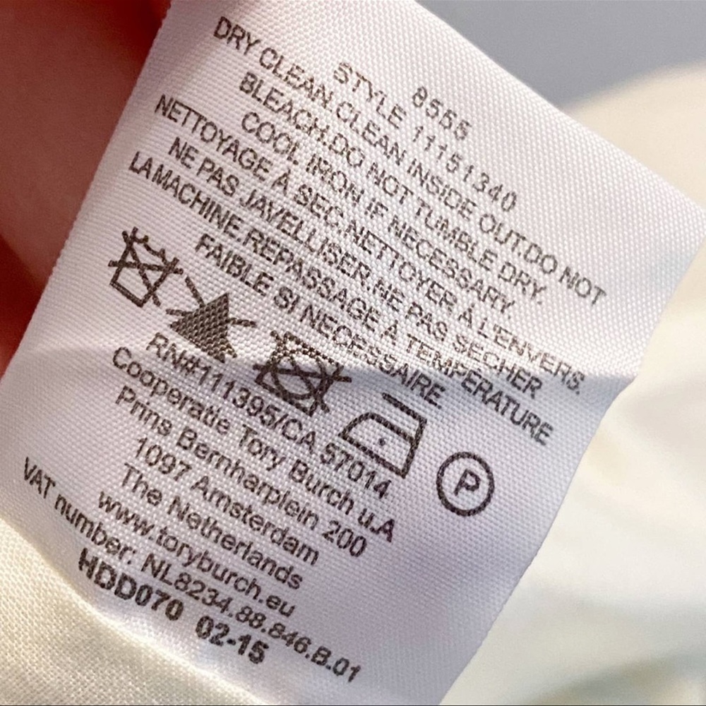 Tory Burch Ivory Embroidered Ruby Linen Faux Wrap Skirt - Picture 8 of 11